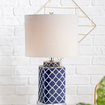 Clarke 23" Chinoiserie LED Table Lamp - JONATHAN Y